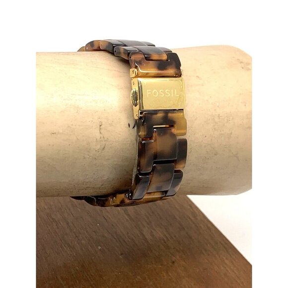 Fossil Women's Watch ES2795 Stella Quartz Gemmed Gold Tortoise Shell 37mm - Picture 10 of 14